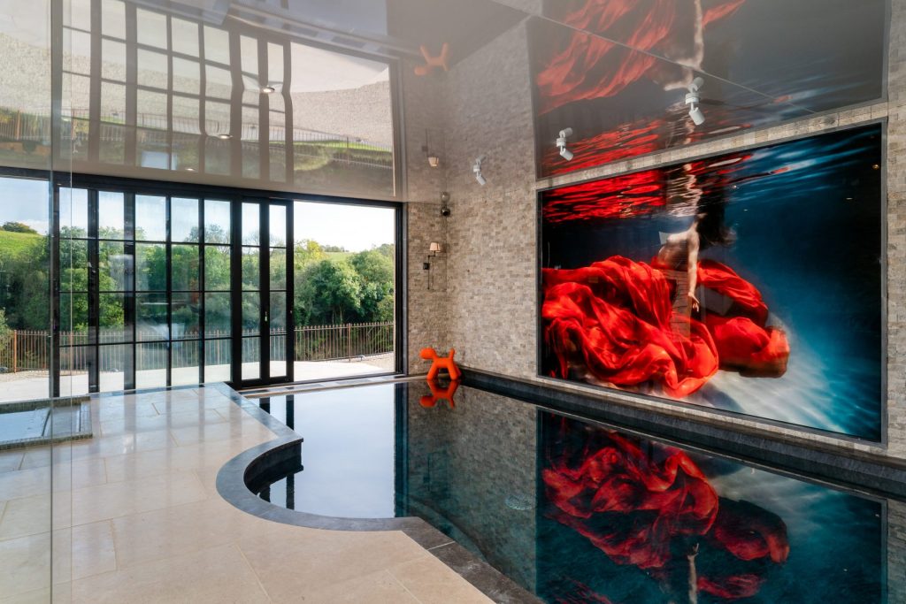 swimming pool at Bittescombe Lodge