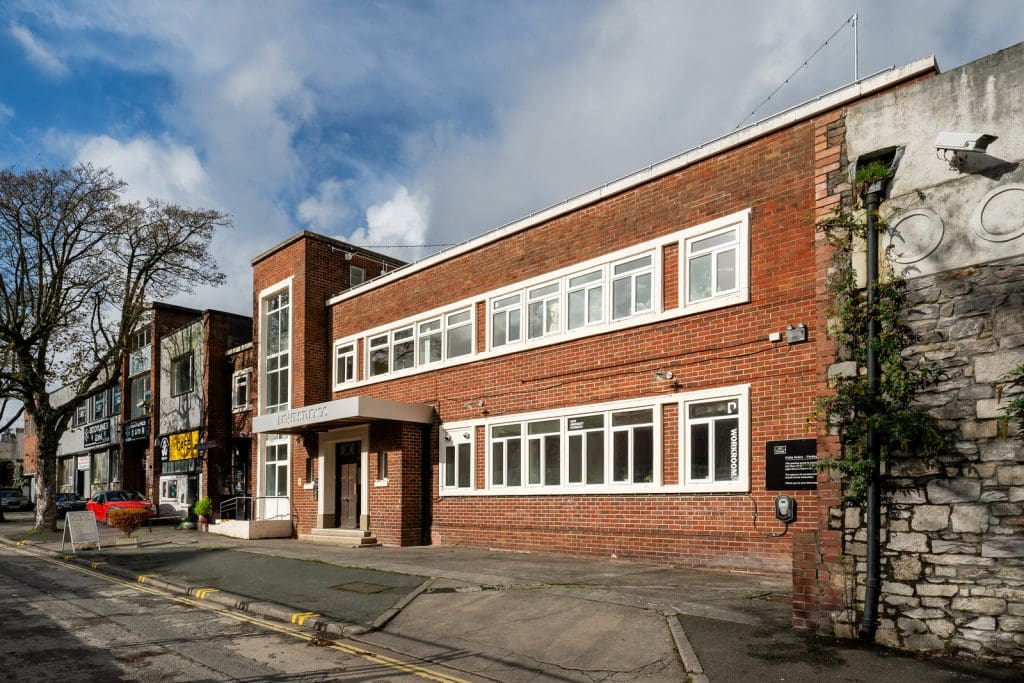 Commercial photography of the Light Studios in Plymouth with adaptable, light-filled studio spaces for rent.