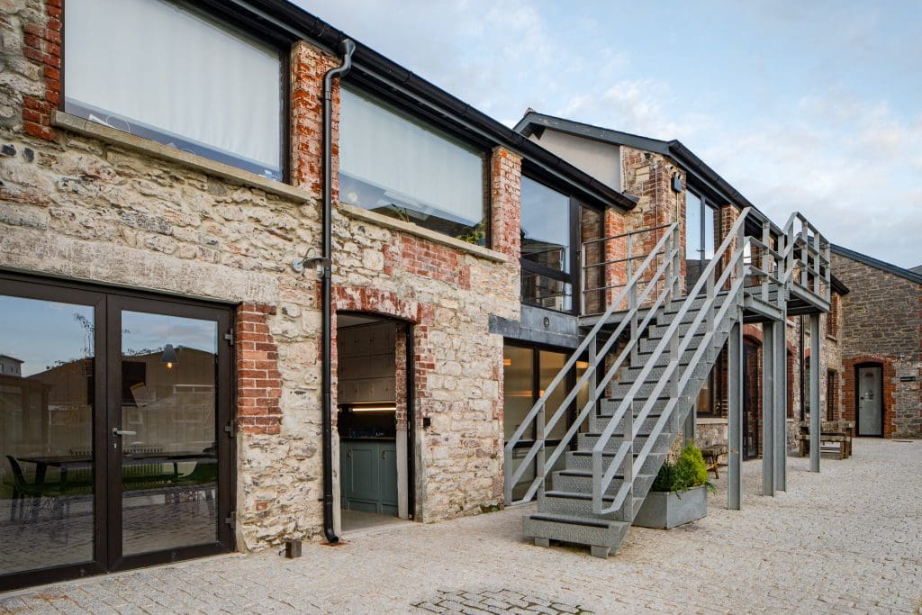 Architectural photography at Alma Yard, a historic site in Plymouth's East End, now offers flexible workspaces and studios for creative professionals.