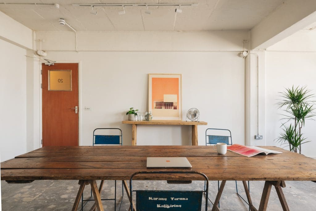 Commercial interior architectural photography for work spaces and artist studios at Light Studios in Plymouth by Eat Work Art