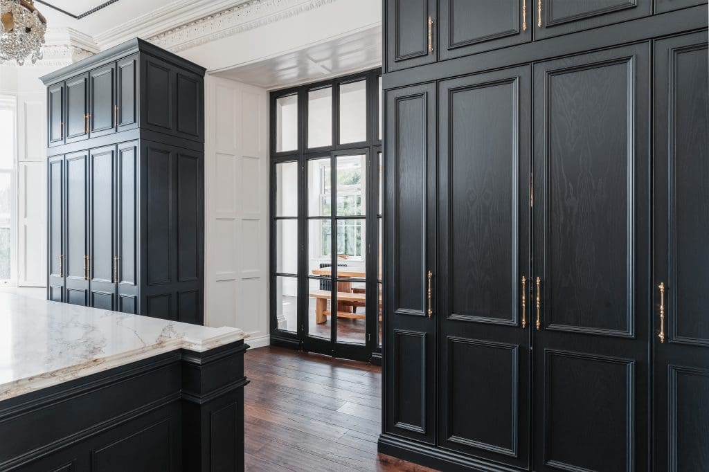 Commercial and Architectural Interior Kitchen Photography for Wisteria Kitchens fitted in a stunning manor house in Torquay.