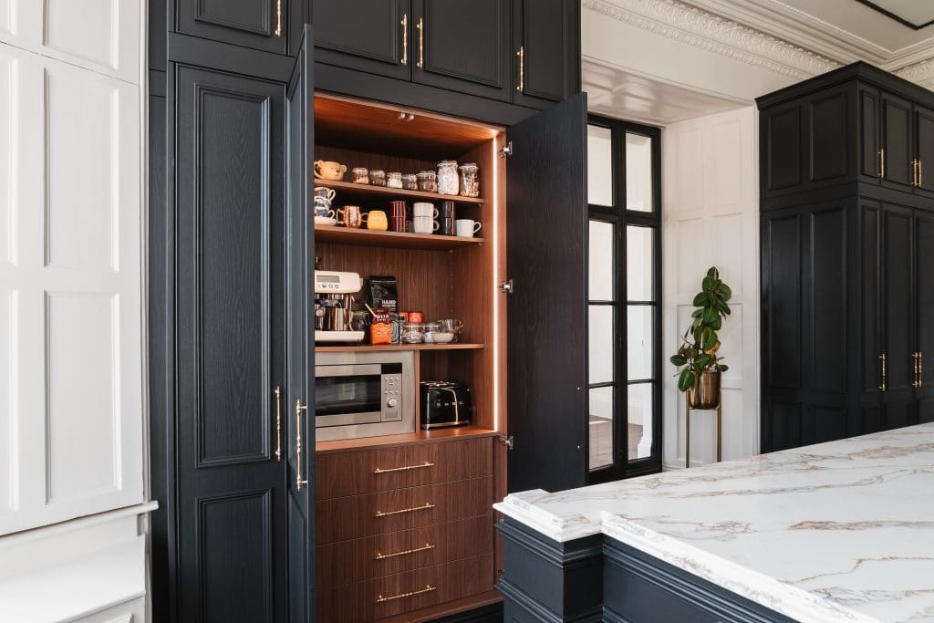 Commercial and Architectural Interior Kitchen Photography for Wisteria Kitchens fitted in a stunning manor house in Torquay.