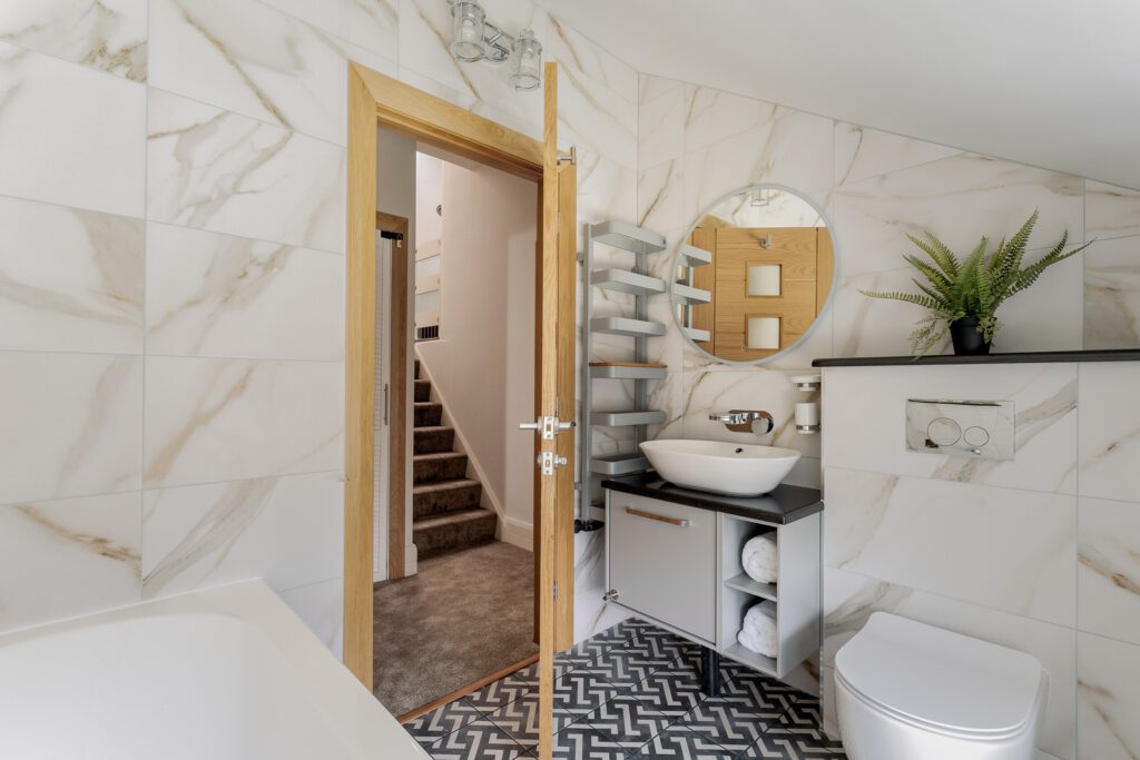 Woodpeckers is an Eco-friendly Devon holiday barn with luxury, accessibility, and tranquil, inviting spaces photographed by Sue Vaughton