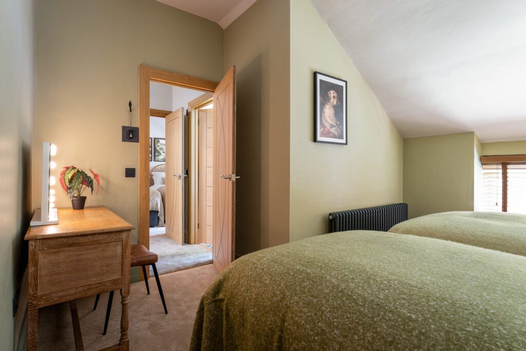 Woodpeckers is an Eco-friendly Devon holiday barn with luxury, accessibility, and tranquil, inviting spaces photographed by Sue Vaughton