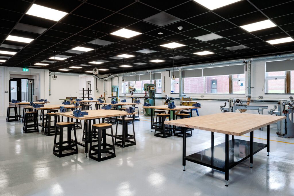 Taskspace Interior Design and Installation at Repton School photographed by Sue Vaughton Photography