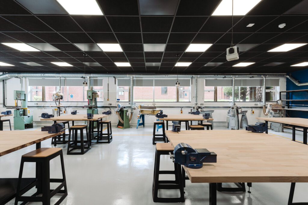 Taskspace Interior Design and Installation at Repton School photographed by Sue Vaughton Photography