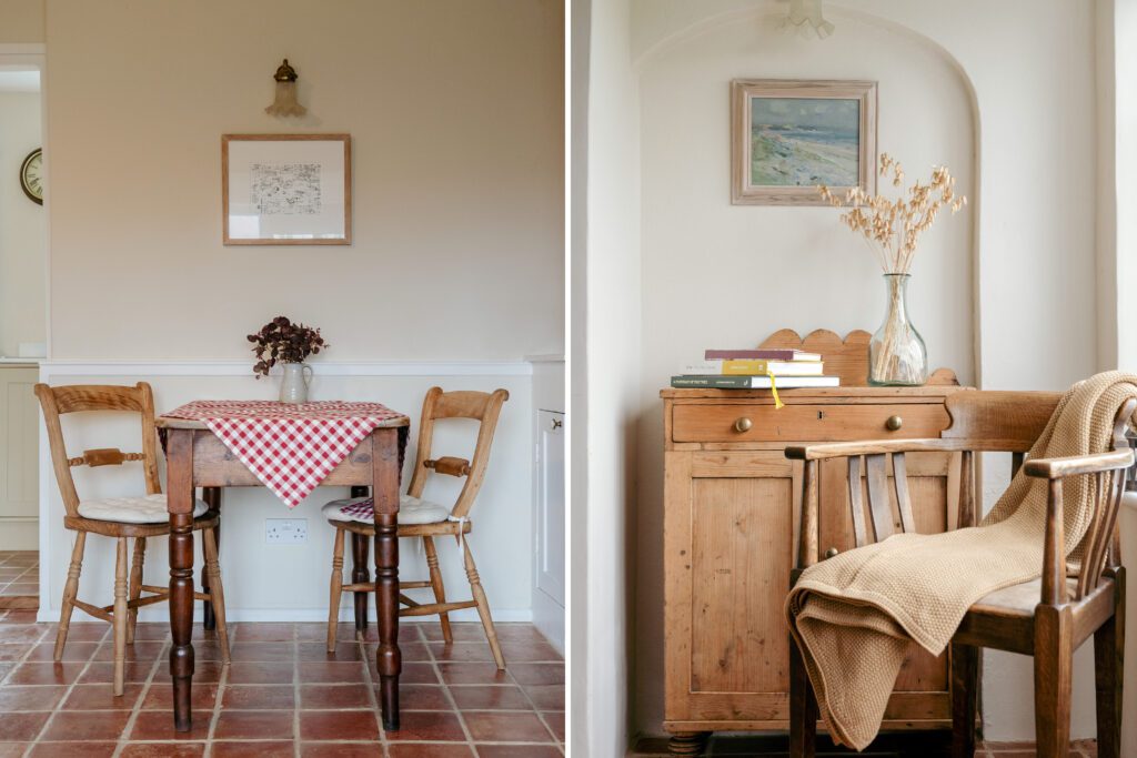 Pear Tree Cottage in South Milton. Interior and exterior pictures photographed by Sue Vaughton Photography