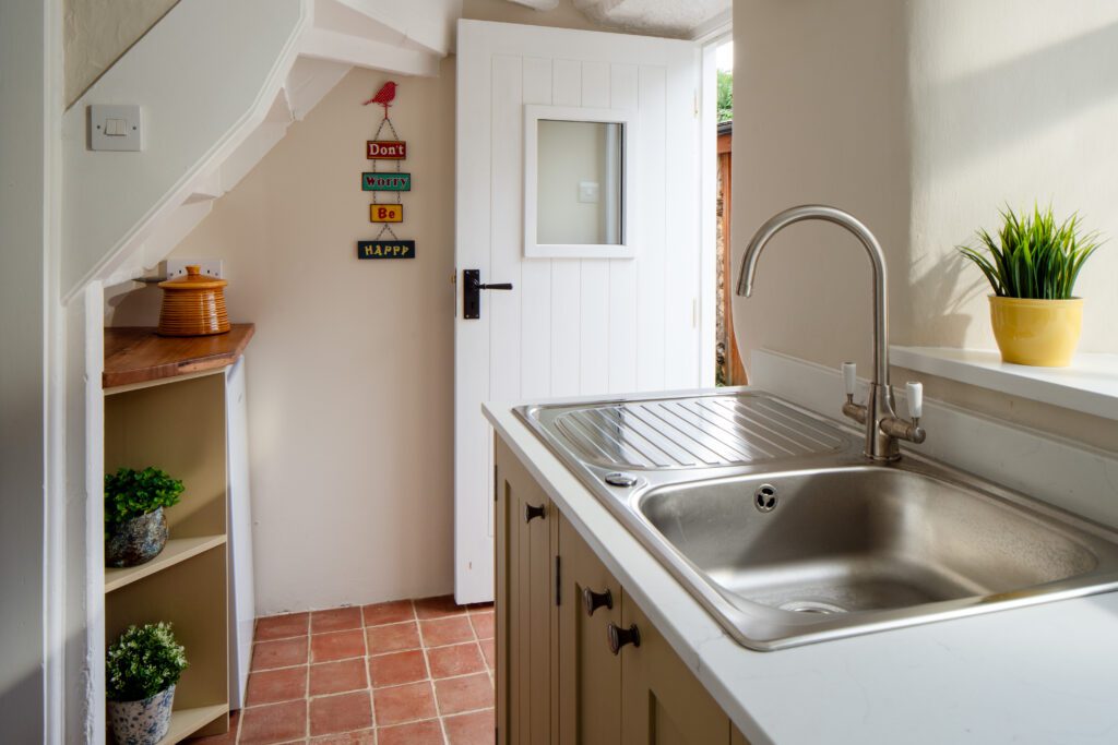 Pear Tree Cottage in South Milton. Interior and exterior pictures photographed by Sue Vaughton Photography